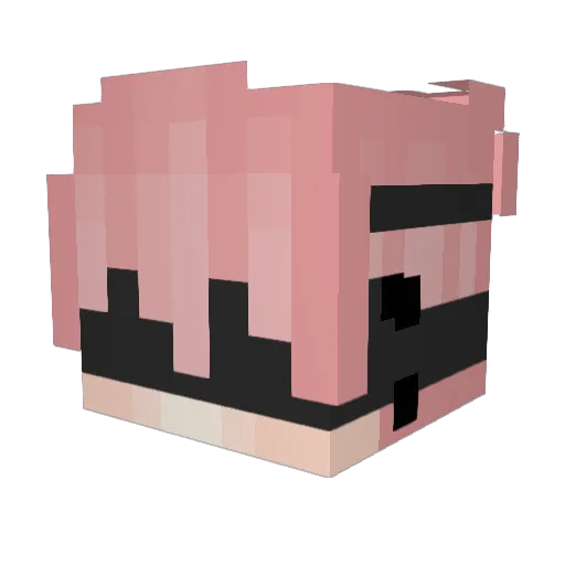 _KatyPerry Minecraft avatar head, 3D render