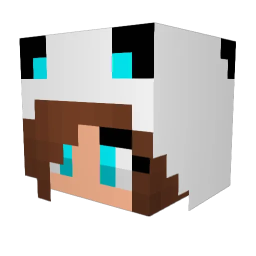 _Katya_ Minecraft avatar head, 3D render