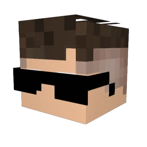 _Kaue Minecraft avatar head, 3D render