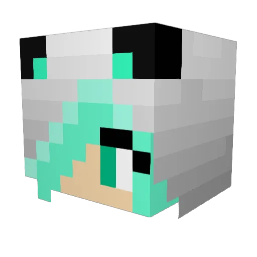 _KawaiiPotato_ Minecraft avatar head, 3D render