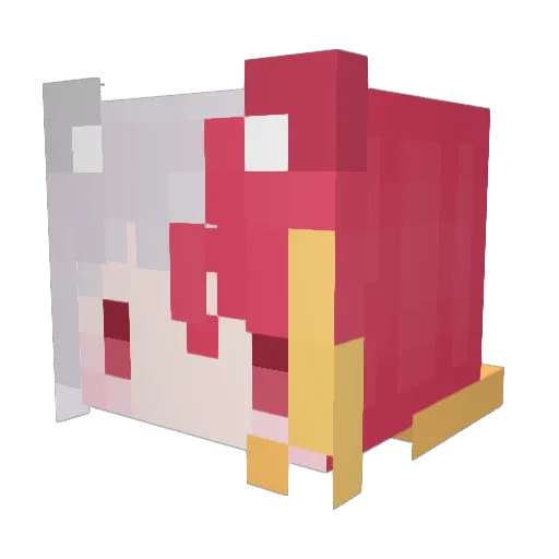 _Kawaii_Sa Minecraft avatar head, 3D render