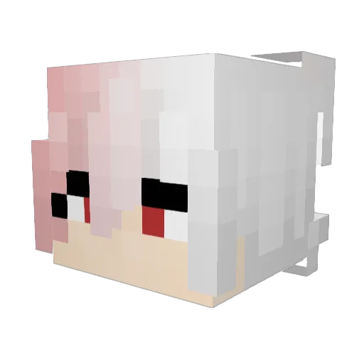 _Kawaiii Minecraft avatar head, 3D render