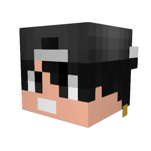 _Kawer_ Minecraft avatar head, 3D render