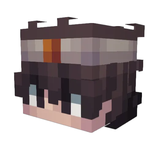 _Kawsar_ Minecraft avatar head, 3D render