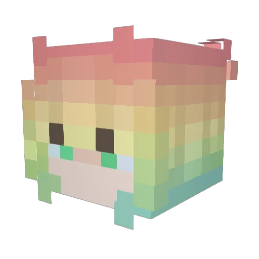 _Kayleigh Minecraft avatar head, 3D render