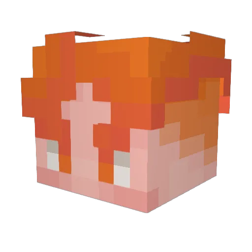 _Kazak_ Minecraft avatar head, 3D render