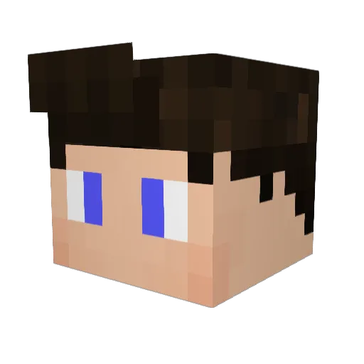 _Keiko Minecraft avatar head, 3D render