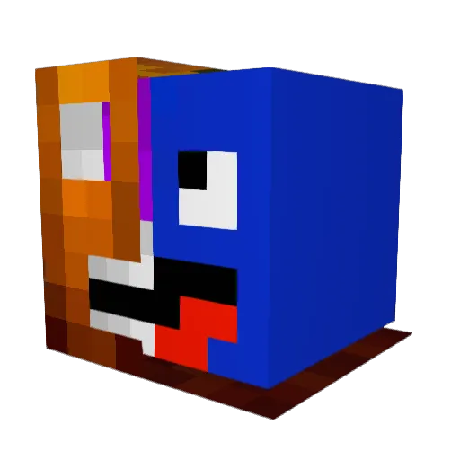 _KeinDeutsch_ Minecraft avatar head, 3D render