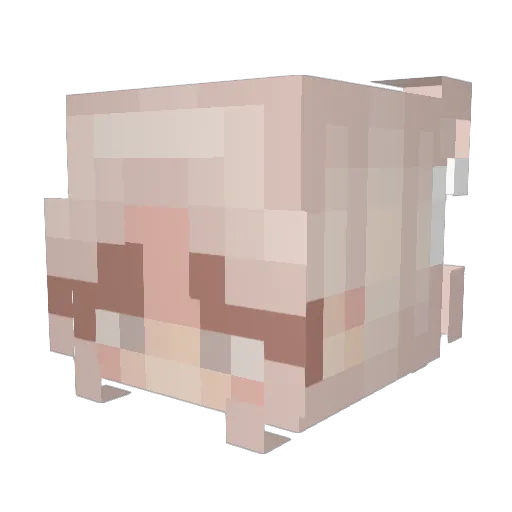 _Keisha Minecraft avatar head, 3D render