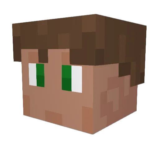 _KeksKing_ Minecraft avatar head, 3D render