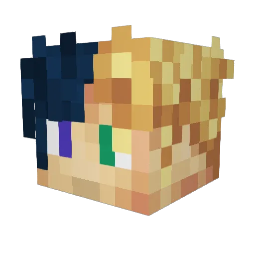_Kelsier Minecraft avatar head, 3D render