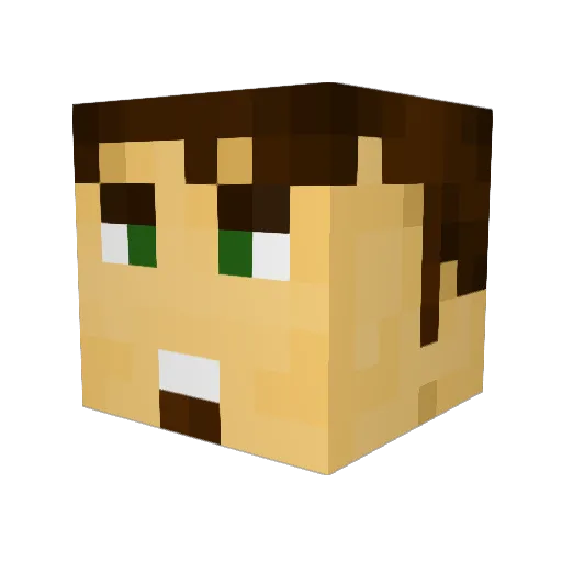 _Kendry_ Minecraft avatar head, 3D render