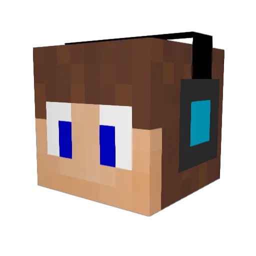 _KeoX_ Minecraft avatar head, 3D render