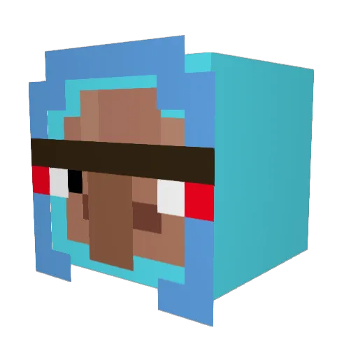 _Kerlus_ Minecraft avatar head, 3D render