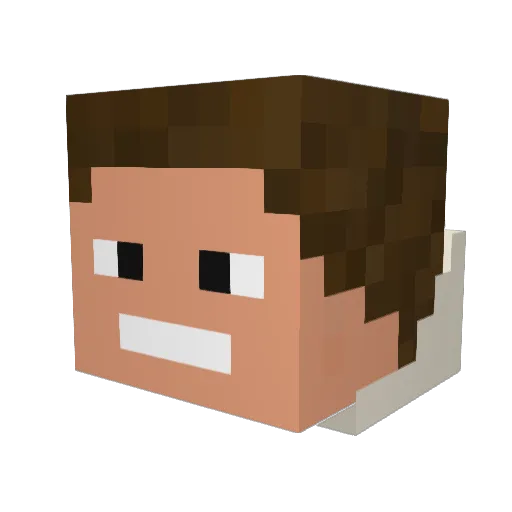 _Kevinho Minecraft avatar head, 3D render