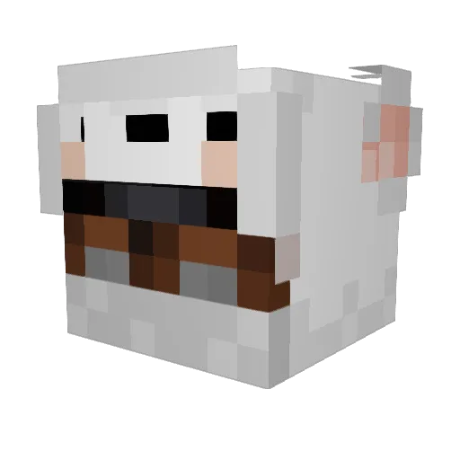 _Keys Minecraft avatar head, 3D render