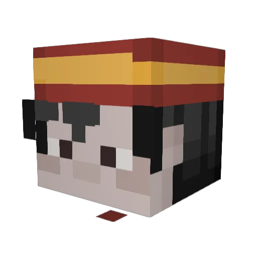 _Kfes_ Minecraft avatar head, 3D render
