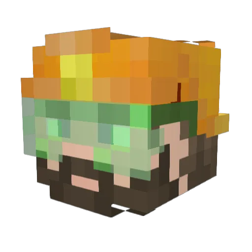 _Kiingg Minecraft avatar head, 3D render