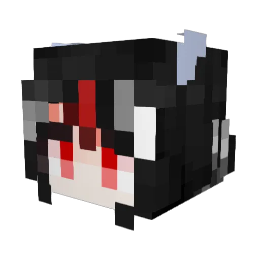 _Kijin_Seija Minecraft avatar head, 3D render