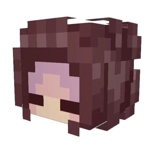 _Kikou Minecraft avatar head, 3D render
