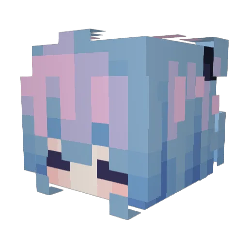 _Kimamam_ Minecraft avatar head, 3D render