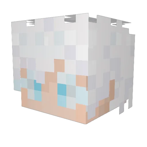_KingAJ_ Minecraft avatar head, 3D render