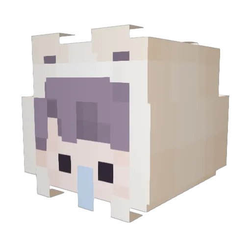 _Kino_ko_ Minecraft avatar head, 3D render