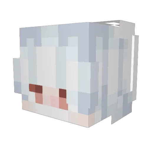 _Kissy Minecraft avatar head, 3D render