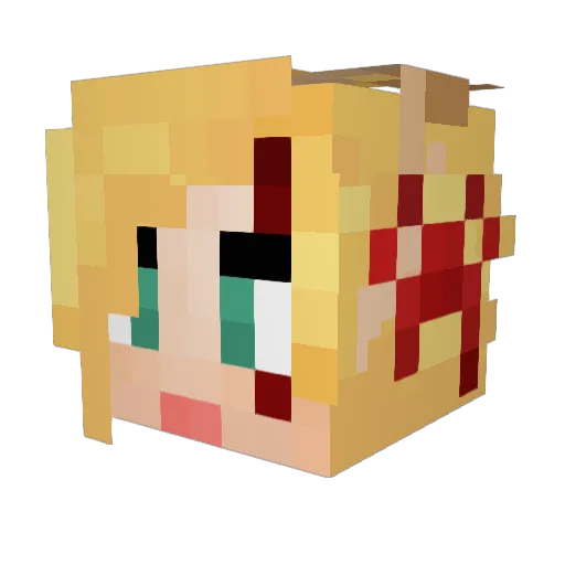 _Kisuumi Minecraft avatar head, 3D render