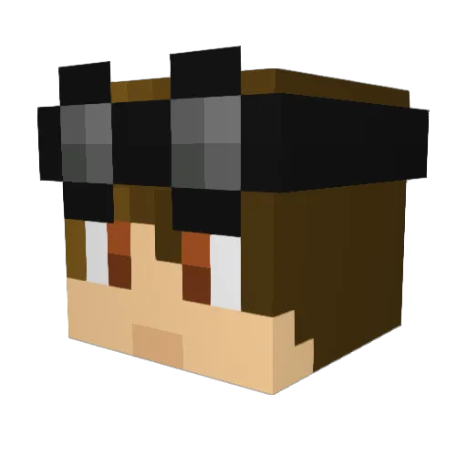 _Kite Minecraft avatar head, 3D render