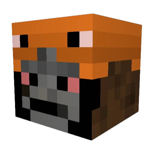 _Klik Minecraft avatar head, 3D render