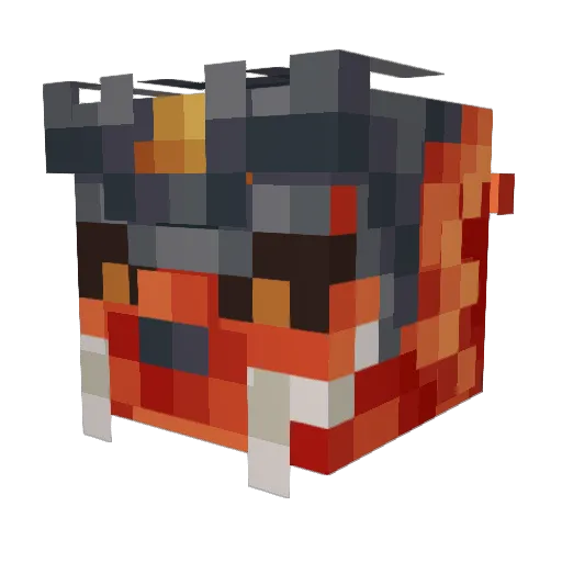 _Kng Minecraft avatar head, 3D render