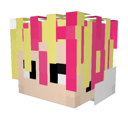 _KoNo_ Minecraft avatar head, 3D render