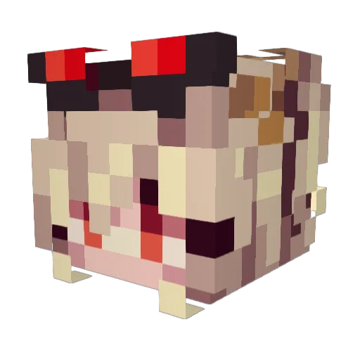_Kobbak_ Minecraft avatar head, 3D render
