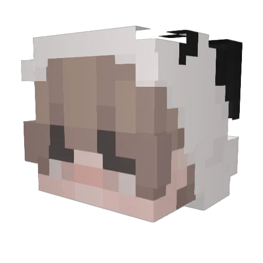 _Kokai_ Minecraft avatar head, 3D render