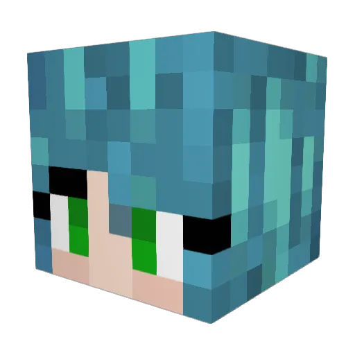 _Kolelu01_ Minecraft avatar head, 3D render