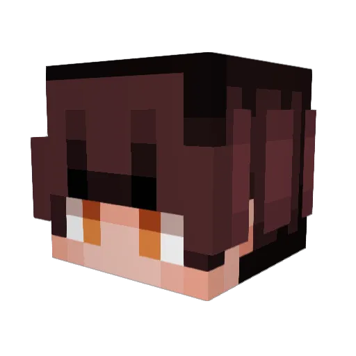 _KonX Minecraft avatar head, 3D render