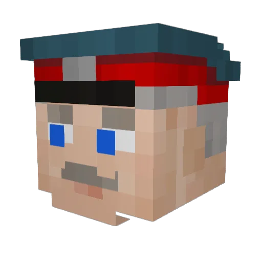 _Kotyra Minecraft avatar head, 3D render