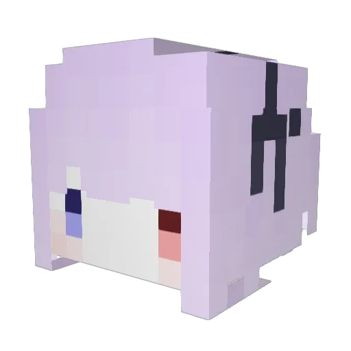_Koyuuuki Minecraft avatar head, 3D render