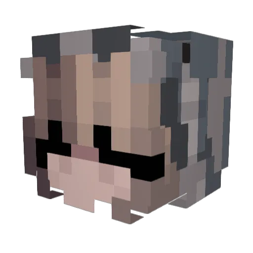 _Kozmex_ Minecraft avatar head, 3D render