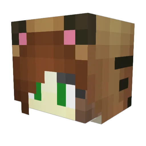 _KrAsnOlUd_ Minecraft avatar head, 3D render