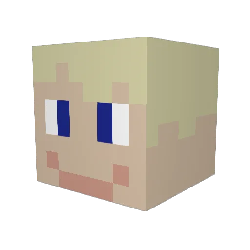 _Krabat_ Minecraft avatar head, 3D render