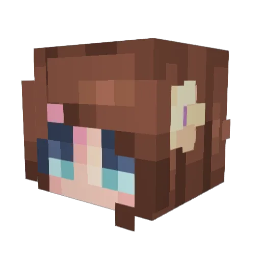 _Krackers_ Minecraft avatar head, 3D render