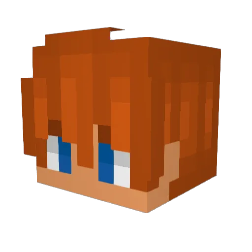 _KreX_ Minecraft avatar head, 3D render