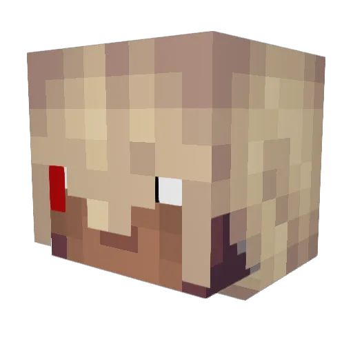 _KristiC Minecraft avatar head, 3D render
