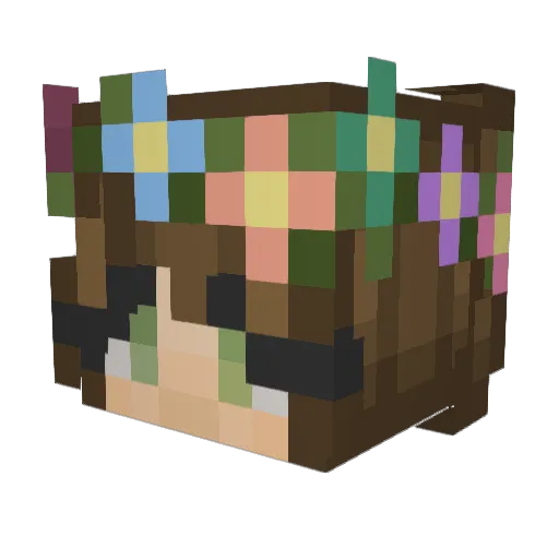 _Kristina_ Minecraft avatar head, 3D render