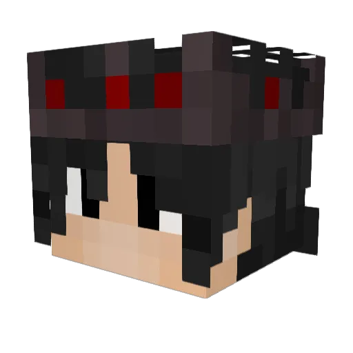 _Kurami Minecraft avatar head, 3D render