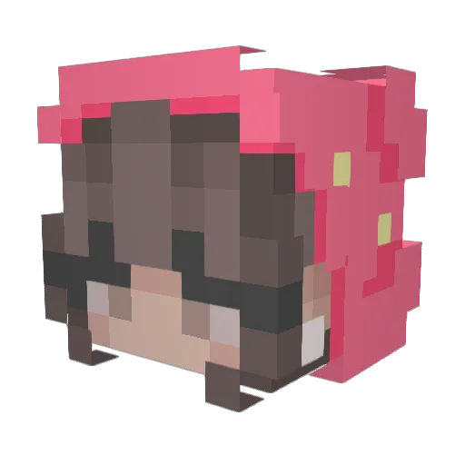 _Kurapika_ Minecraft avatar head, 3D render
