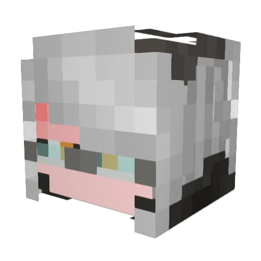 _Kuromiya_ Minecraft avatar head, 3D render