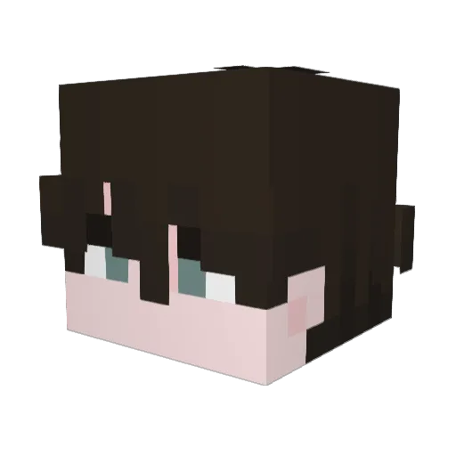 _Kurotto_ Minecraft avatar head, 3D render